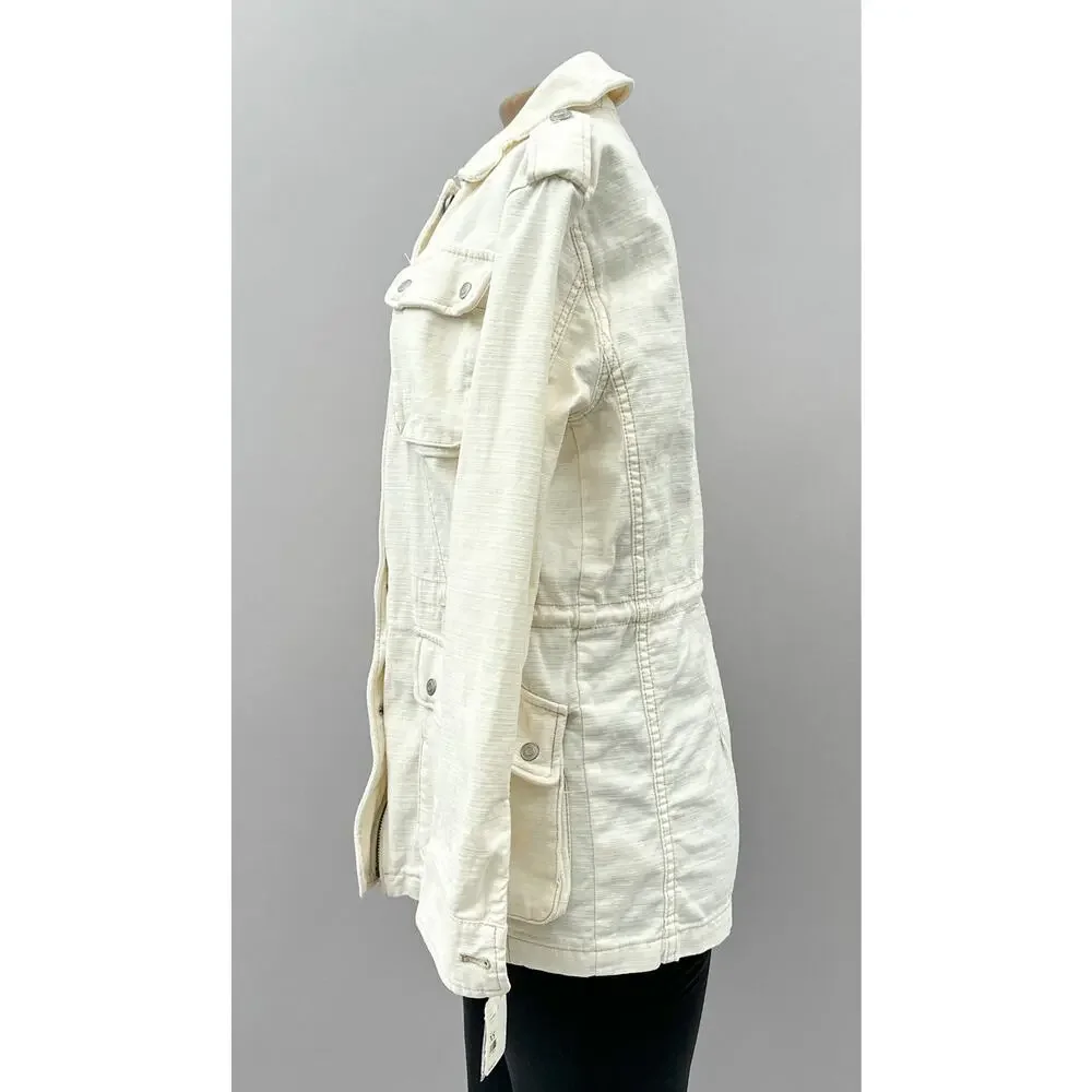 NWT Free People Not Your Brother's Utility Jacket Ecru Cream Women's Size XS - Picture 10 of 16